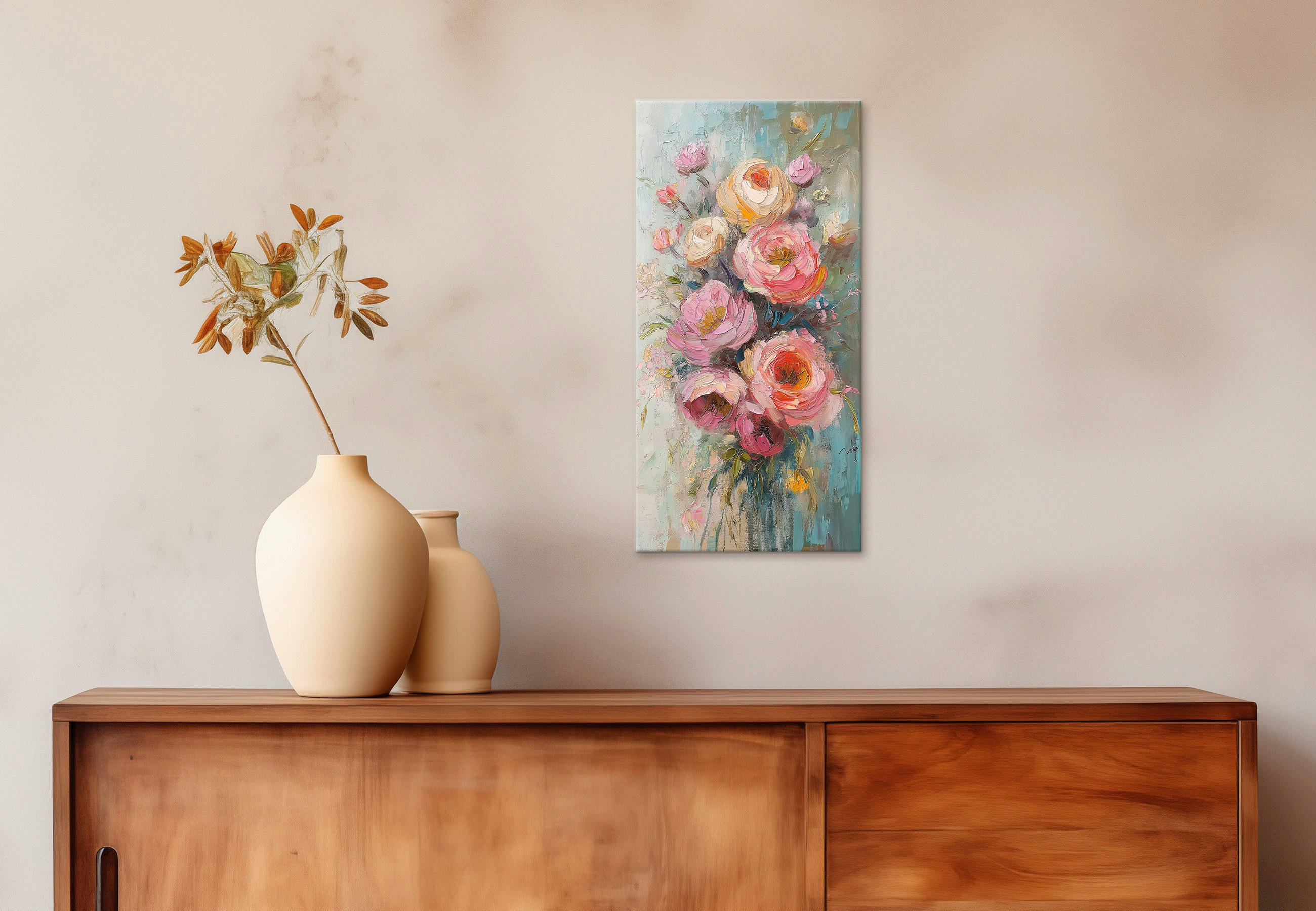 KEILRAHMENBILD Blumen 20/40 cm  - Multicolor, Basics, Holz/Papier (20/40cm)