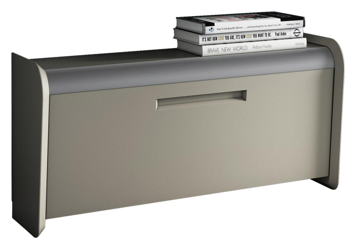 GARDEROBE 4-teilig  in 205/185/36 cm  - Taupe/Alufarben, Design, Holzwerkstoff/Metall (205/185/36cm) - Dieter Knoll