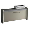 GARDEROBENBANK Taupe, Alufarben  - Taupe/Alufarben, Design, Metall (97/52/36cm) - Dieter Knoll