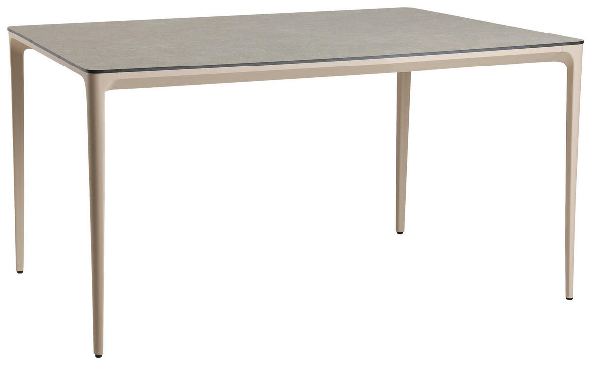 GARTENTISCH 160/92/74 cm Metall, Kunststoff Grau, Champagner rechteckig  - Champagner/Grau, Modern, Kunststoff/Metall (160/92/74cm) - Tierra Outdoor