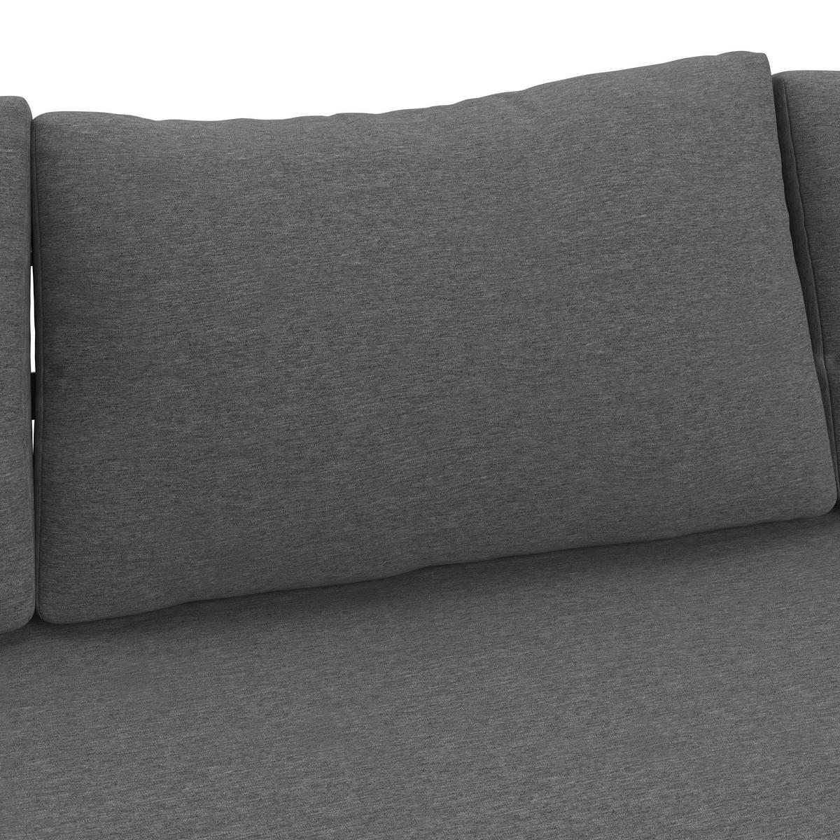 3-SITZER-SOFA Webstoff Anthrazit  - Anthrazit, MODERN, Textil/Metall (198/63/76cm) - Ambia Garden