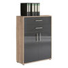 AKTENSCHRANK 84,5/114/33 cm  - Anthrazit Hochglanz/Sonoma Eiche, MODERN, Holzwerkstoff (84,5/114/33cm) - MID.YOU