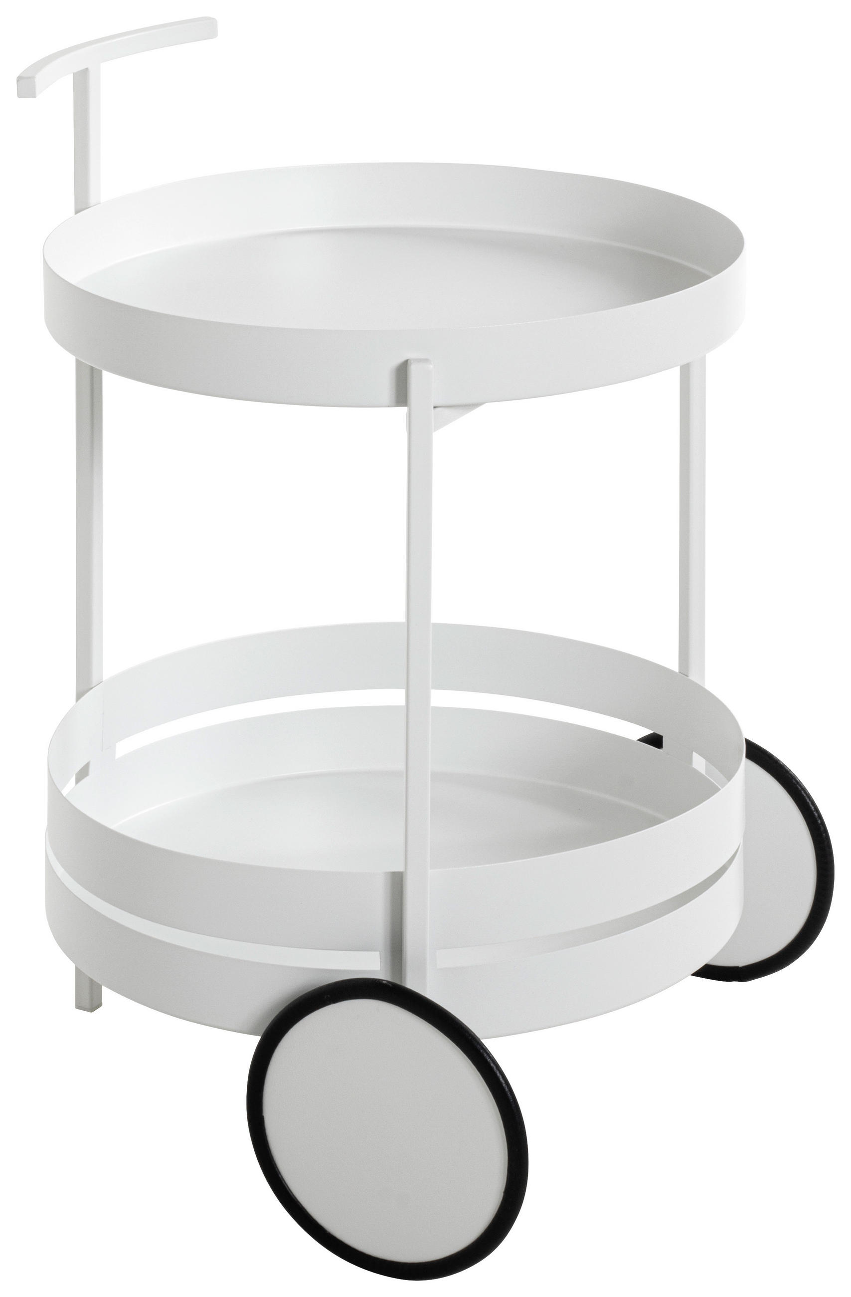SERVÍROVACÍ VOZÍK, bílá, 42/42/61 cm - bílá, Design, kov (42/42/61cm)