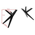 TISCHGESTELL in Metall 60/55/70 cm   - Schwarz, Design, Metall (60/55/70cm) - Landscape