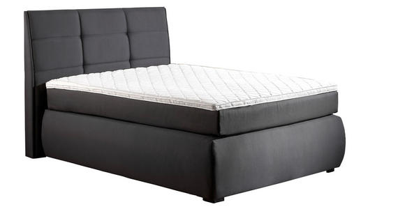 BOXSPRINGBETT 120/200 cm  in Anthrazit  - Wengefarben/Anthrazit, KONVENTIONELL, Holz/Textil (120/200cm) - Xora