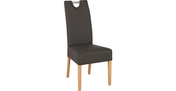 STUHL in Holz, Textil Buchefarben, Dunkelbraun - Dunkelbraun/Buchefarben, KONVENTIONELL, Holz/Textil (47/103/60cm) - Cantus