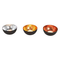 WINDLICHTSET Schwarz, Silberfarben, Goldfarben, Bronzefarben  - Silberfarben/Goldfarben, Basics, Metall (10/4/10cm)