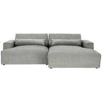 ECKSOFA Felicia in Struktur Greige  267/187 cm  - Greige/Schwarz, Design, Kunststoff/Textil (267/187cm) - Stylife