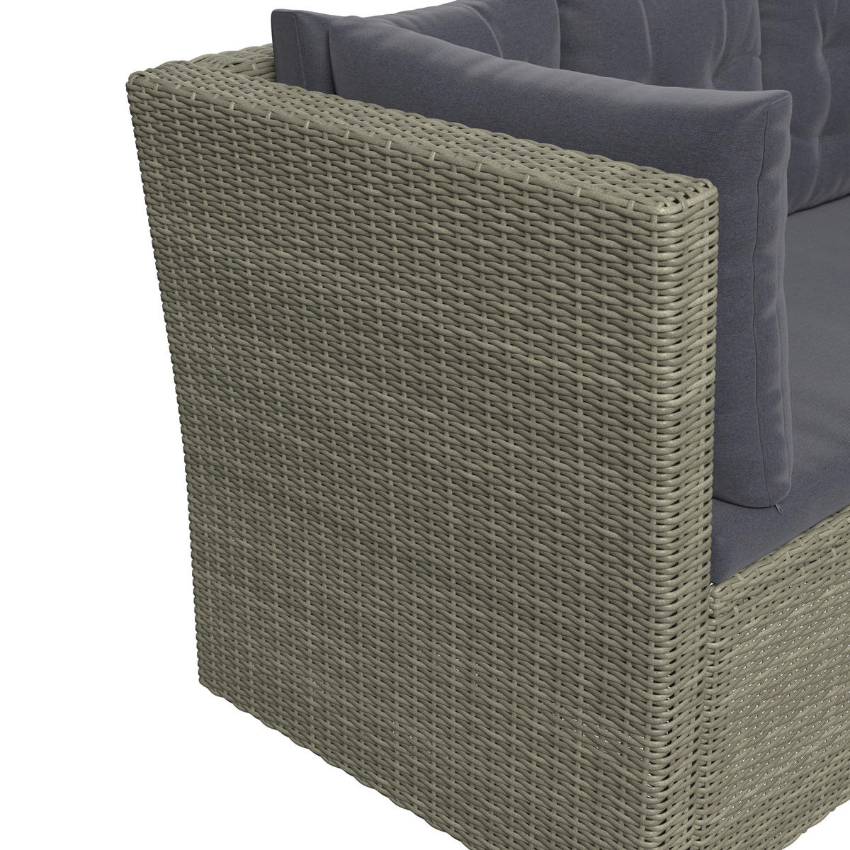 GARTENBANK 160/80/85 cm  in Grau, Dunkelgrau  - Dunkelgrau/Schwarz, MODERN, Kunststoff/Textil (160/80/85cm) - Ambia Garden