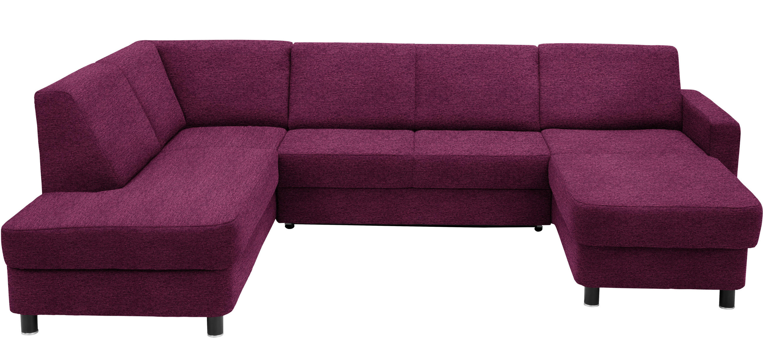 WOHNLANDSCHAFT in Webstoff Lila  - Lila/Schwarz, Design, Holz/Textil (198/296/165cm) - Xora