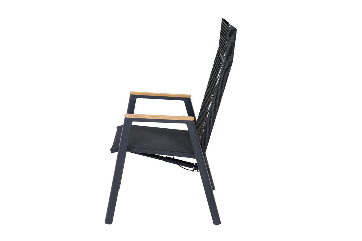 GARTENSESSEL Holz, Metall, Kunststoff Grau  - Grau, Basics, Holz/Kunststoff (56/113/77cm) - Siena Garden