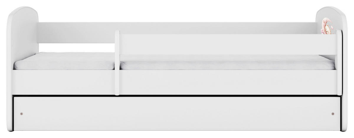 KINDER-/JUNIORBETT 80/160 cm  in Weiß  - Birkefarben/Weiß, MODERN, Holz/Holzwerkstoff (80/160cm) - MID.YOU