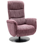 RELAXSESSEL Flachgewebe Relaxfunktion, Kopfteilverstellung, Fußteilverstellung, Rücken echt    - Edelstahlfarben/Weinrot, Design, Textil/Metall (71/112/83cm) - Dieter Knoll