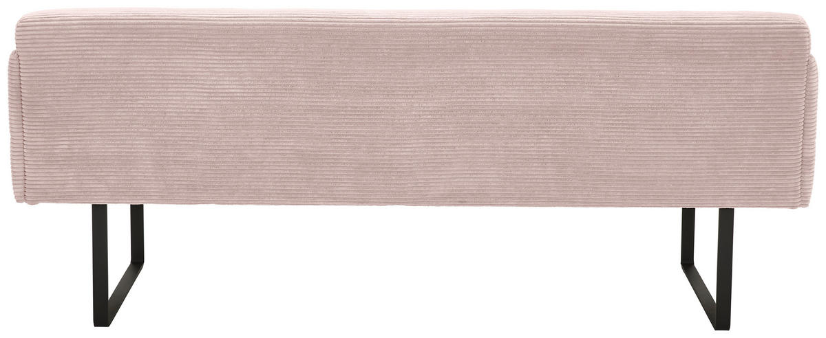 SITZBANK 217/85/69 cm Cord Hellrosa Metall  - Hellrosa/Schwarz, Design, Textil/Metall (217/85/69cm) - Musterring
