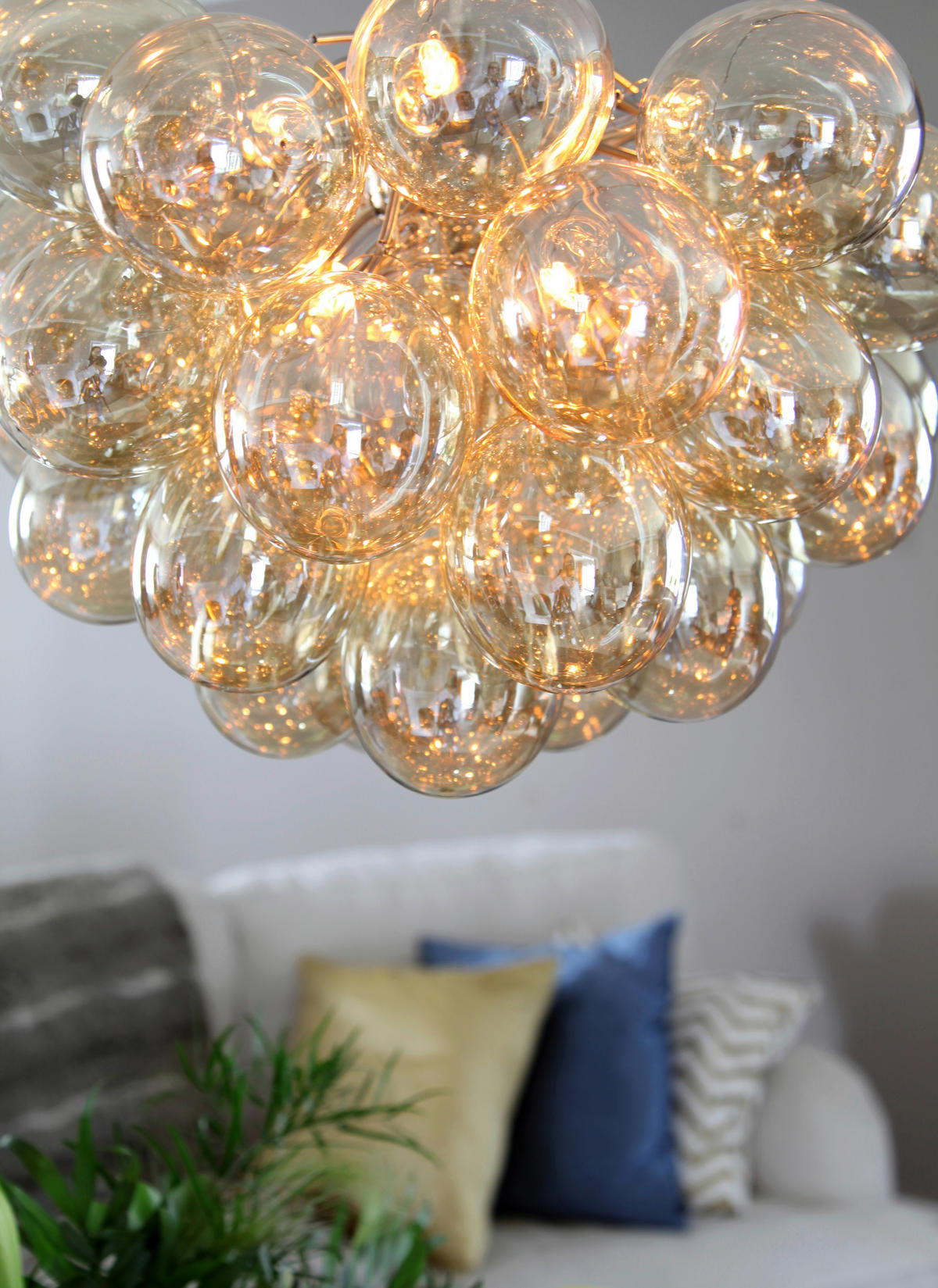HÄNGELEUCHTE Gross 50/144 cm   - Bernsteinfarben, LIFESTYLE, Glas (50/144cm) - By Rydéns