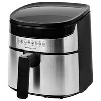 HEIßLUFTFRITTEUSE 4,5 L  - Edelstahlfarben/Schwarz, Basics, Kunststoff/Metall (31,5/39,3/30,6cm) - EMERIO