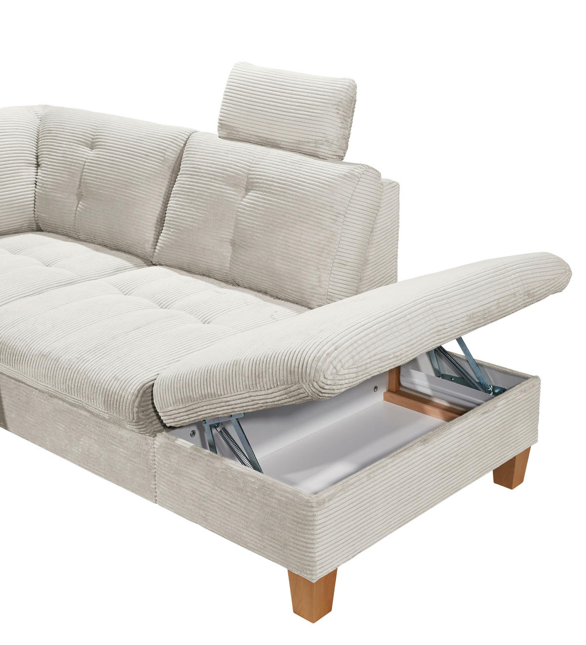 SOFFA i manchester beige  - beige/ekfärgad, Klassisk, trä/textil (170/324/220cm) - MID.YOU