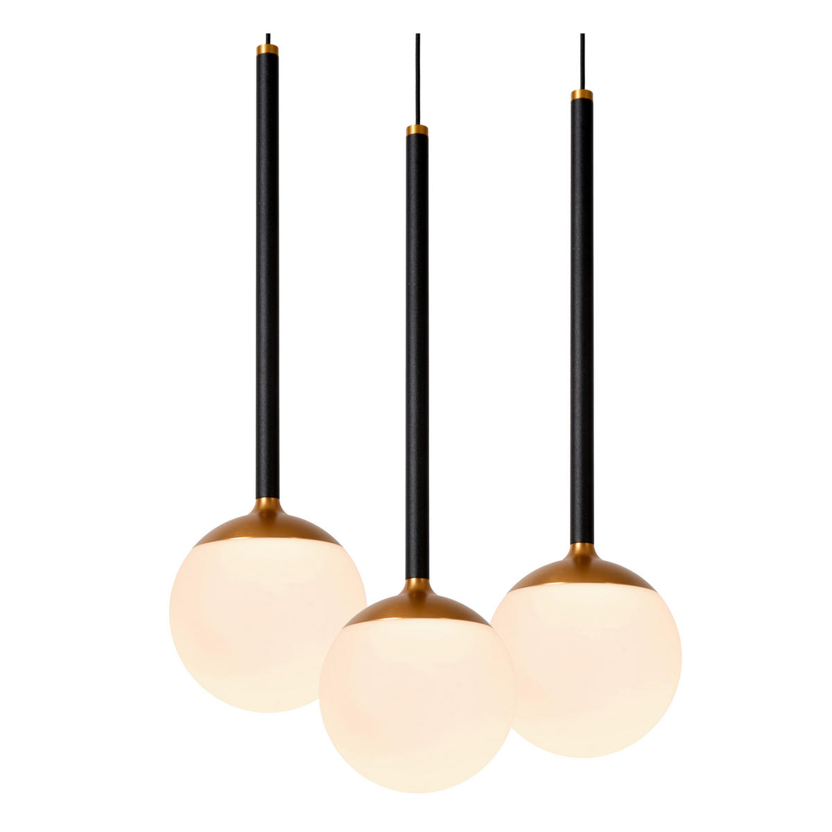 PENDELLEUCHTE CALINA 17/18/60 cm   - Schwarz, KONVENTIONELL, Kunststoff (17/18/60cm) - Lucide