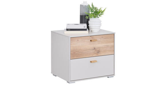 NACHTSCHRANK 48/43/38 cm  - Sandfarben/Eichefarben, KONVENTIONELL, Holz/Holzwerkstoff (48/43/38cm) - Hom`in