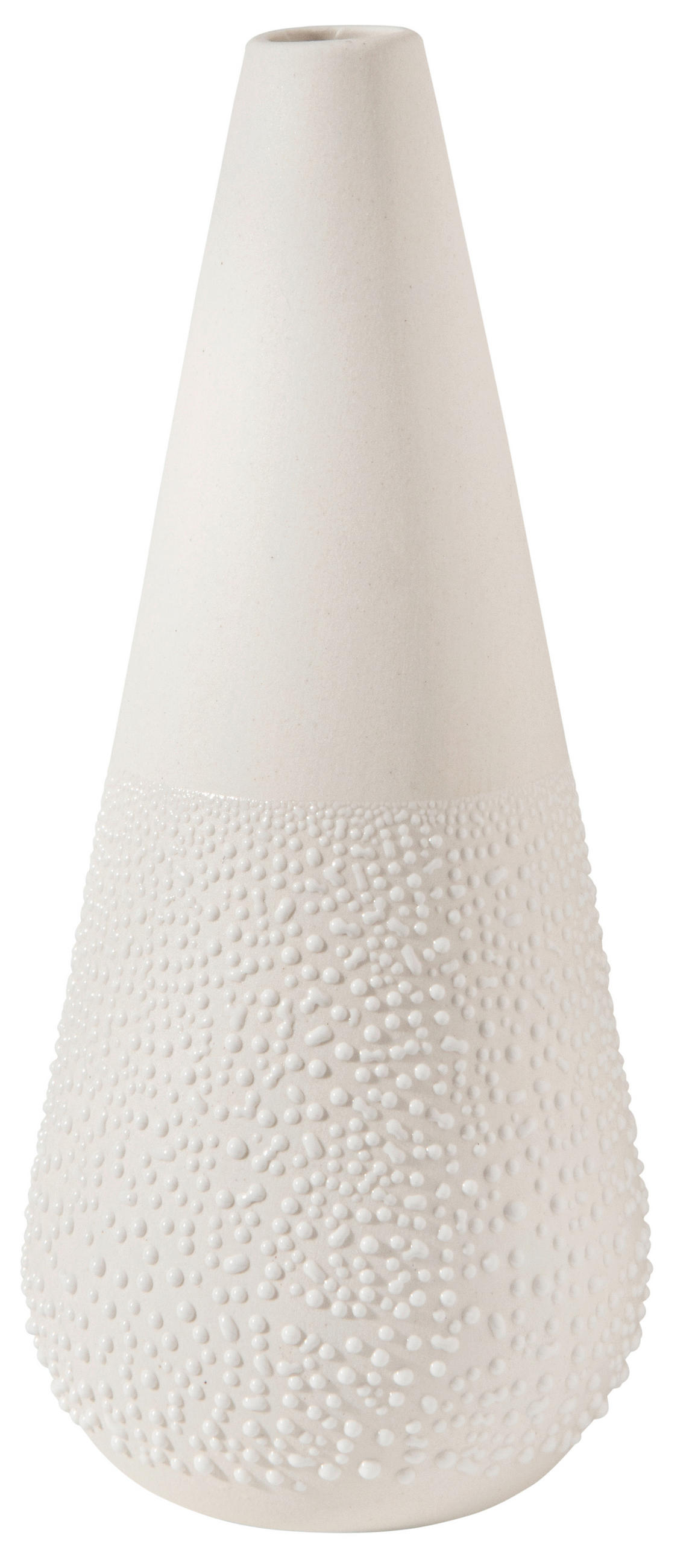 DEKOVASE  - Weiss, Basics, Keramik (6/14cm) - Räder