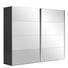 SCHWEBETÜRENSCHRANK in Schwarz - Chromfarben/Schwarz, KONVENTIONELL, Glas/Holzwerkstoff (280/223/68cm) - Novel SCHWEBETÜRENSCHRANK in Schwarz - Chromfarben/Schwarz, KONVENTIONELL, Glas/Holzwerkstoff (280/223/68cm) - Novel