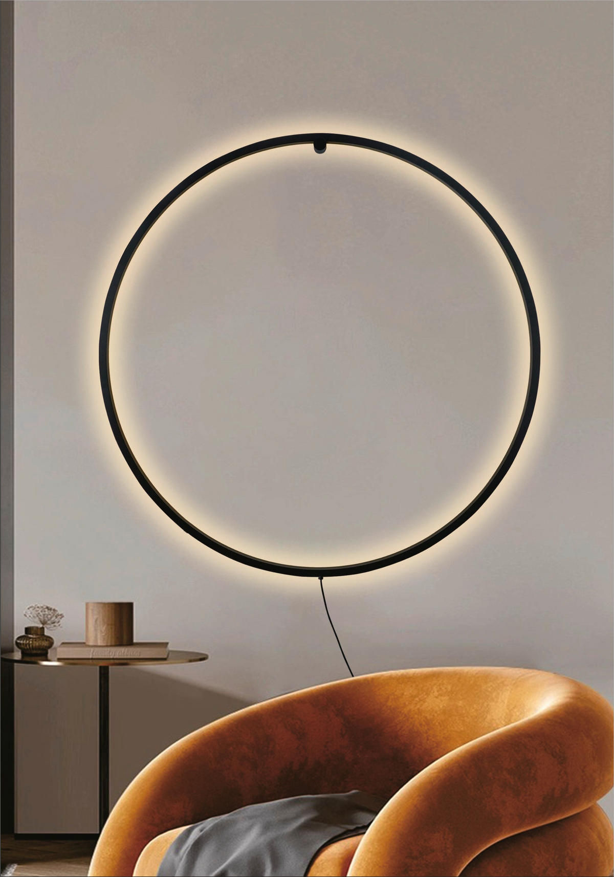 LED-WANDLEUCHTE 67/6 cm   - Schwarz, Design, Kunststoff/Metall (67/6cm)