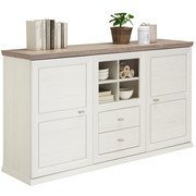 SIDEBOARD 160/88,3/42,5 cm - Weiß/Grau, LIFESTYLE, Holzwerkstoff/Metall (160/88,3/42,5cm) - Hom`in