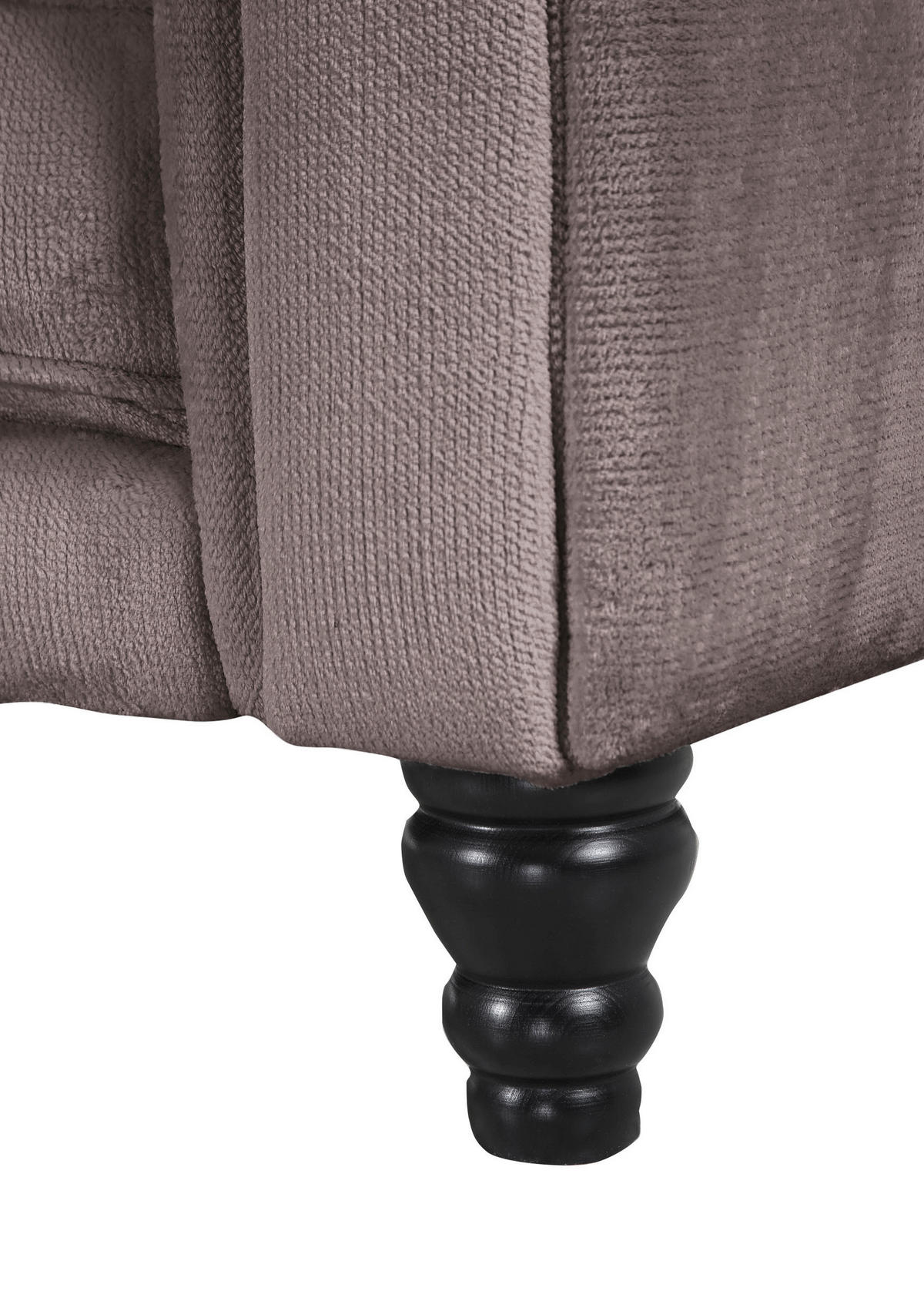 HÖRNSOFFA i plysch lerfärgad  - lerfärgad/mörkbrun, Design, trä/textil (160/260cm) - MID.YOU