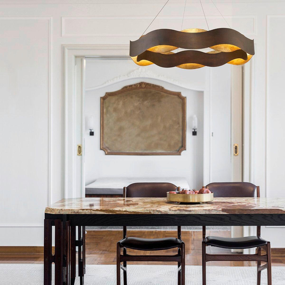 KRONLEUCHTER 85/45 cm    - Multicolor, Design, Metall (85/45cm) - Elstead Lighting