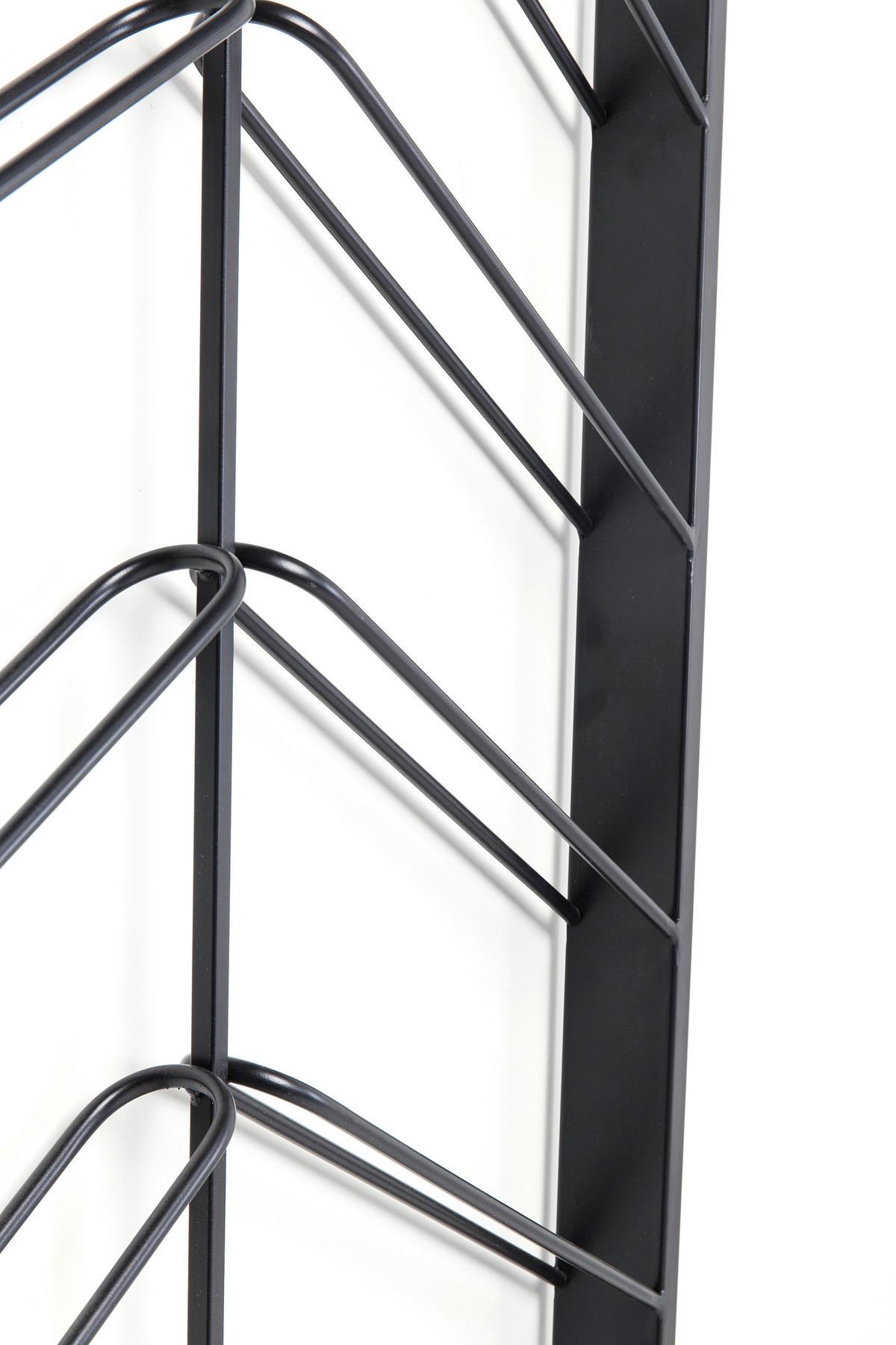 REGÁL NA VÍNO - černá, Design, kov (70/160/6cm) - Kare-Design