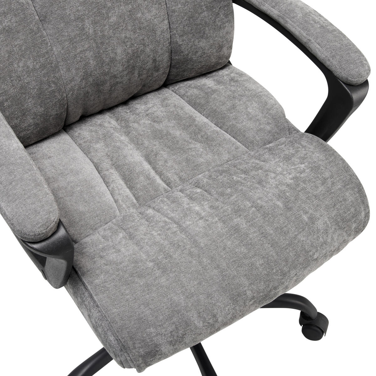OTOČNÁ ŽIDLE, žinylka, šedá - šedá/černá, Lifestyle, kov/dřevo (62/99-107/65cm) - MID.YOU