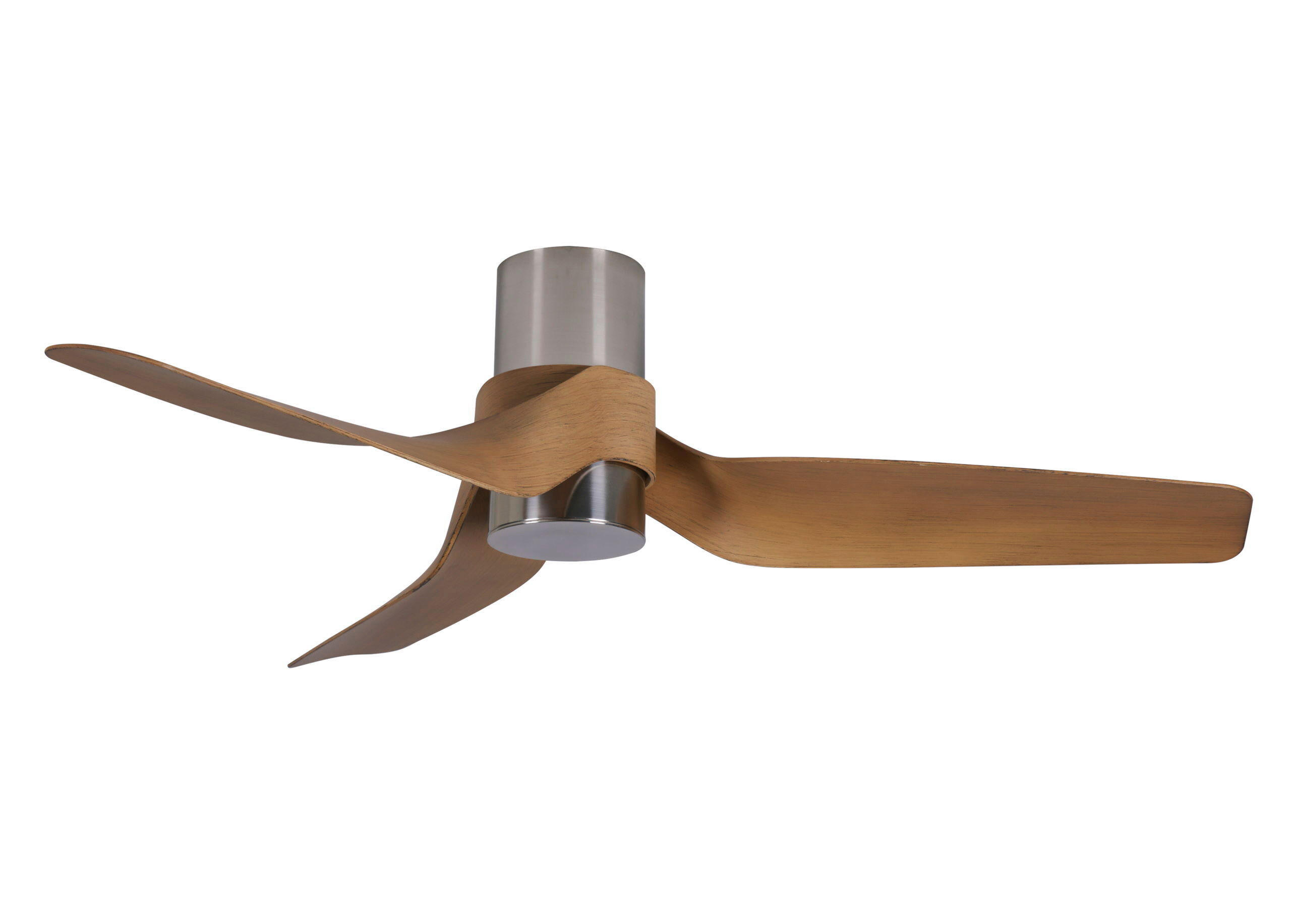 DECKENVENTILATOR   132 cm   - Chromfarben/Teakfarben, Trend, Kunststoff (132cm) - P & B