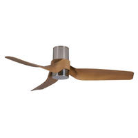 DECKENVENTILATOR 132 cm  - Chromfarben/Teakfarben, Trend, Kunststoff (132cm) - P & B