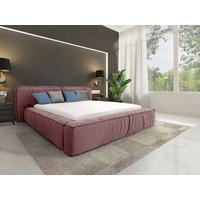 POLSTERBETT Lattenrost, Bettkasten 200/200 cm  in Rosa  - Schwarz/Rosa, Design, Holz/Textil (200/200cm) - Boxxx