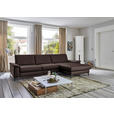 ECKSOFA  in Echtleder Dunkelbraun  334/176 cm  - Dunkelbraun/Schwarz, Design, Leder/Metall (334/176cm) - Dieter Knoll