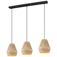 HÄNGELEUCHTE 80/20/120 cm   - Schwarz, Design, Papier/Metall (80/20/120cm) - Collet's Monde