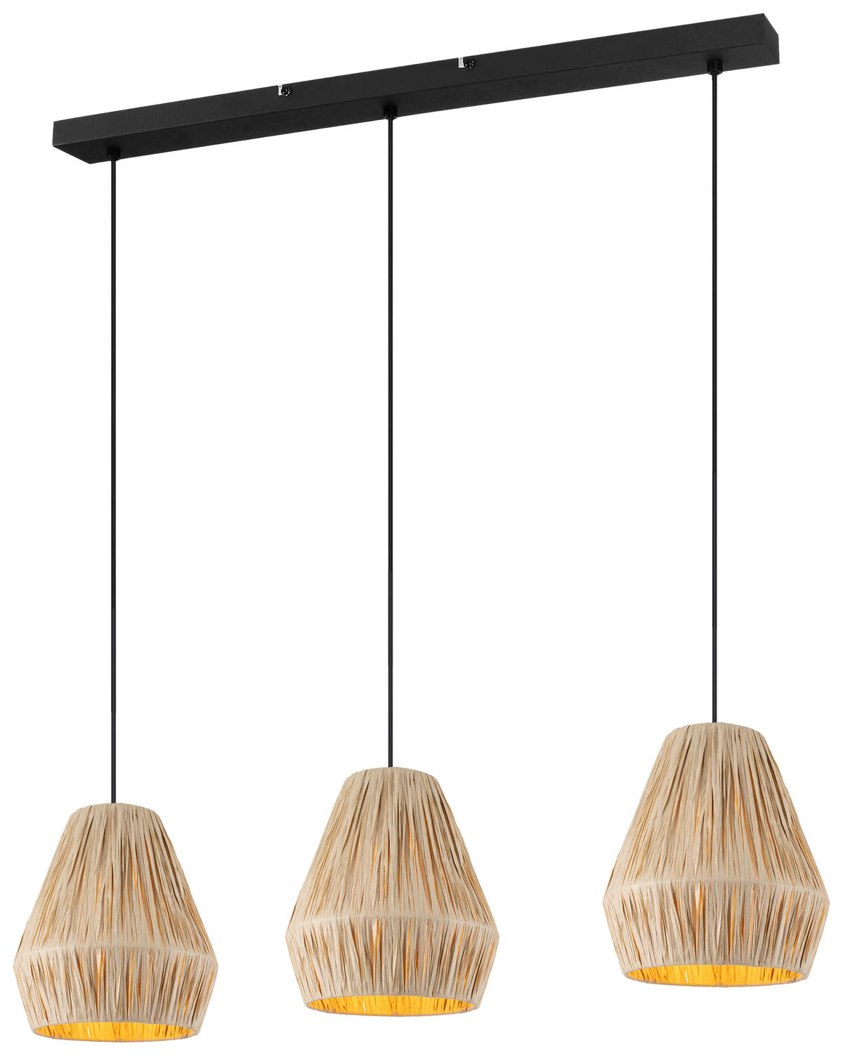 HÄNGELEUCHTE 80/20/120 cm   - Schwarz, Design, Papier/Metall (80/20/120cm) - Collet's Monde