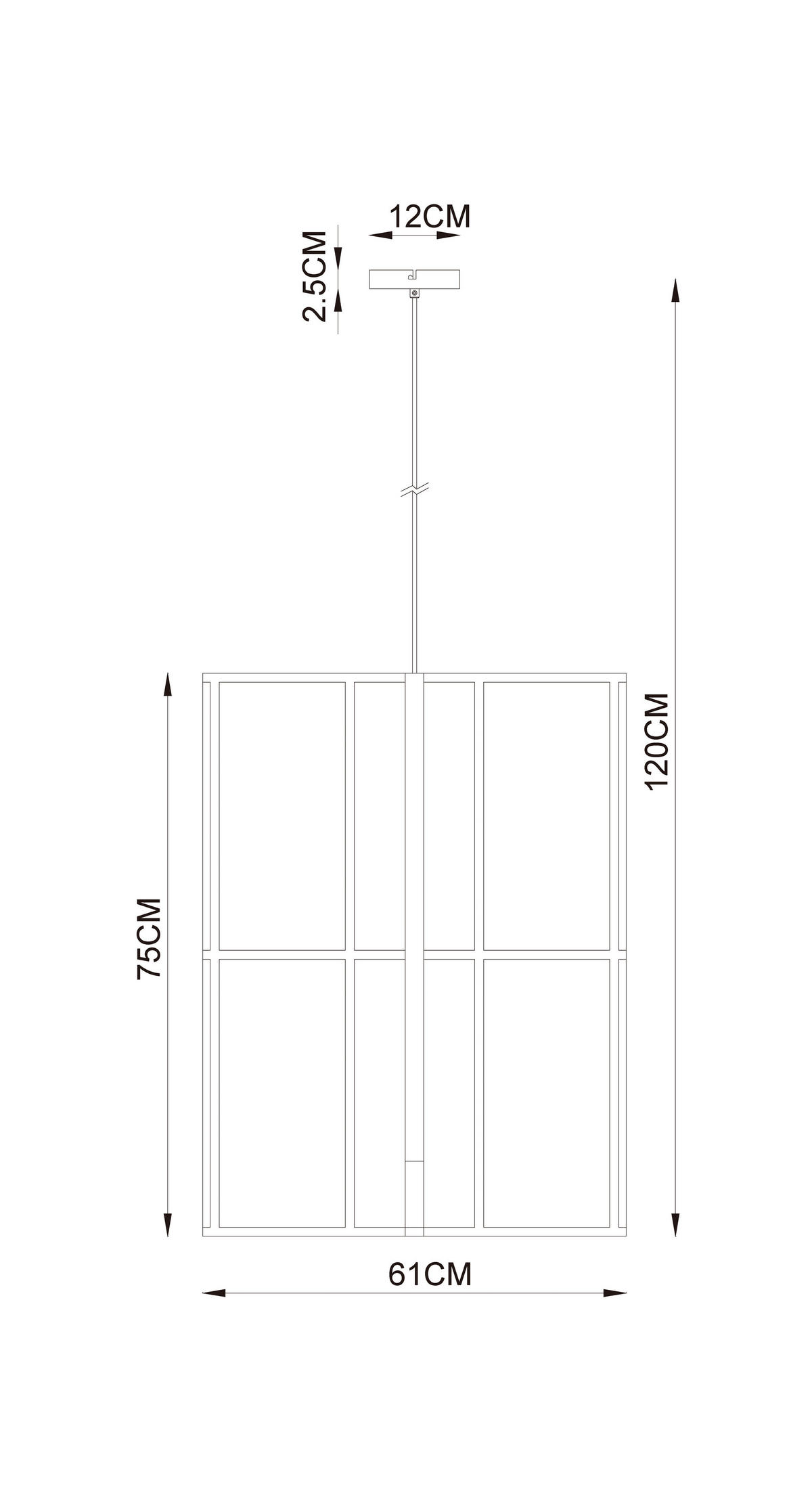 HÄNGELEUCHTE 61/120 cm   - Beige, Design, Kunststoff/Textil (61/120cm) - Collet's Monde