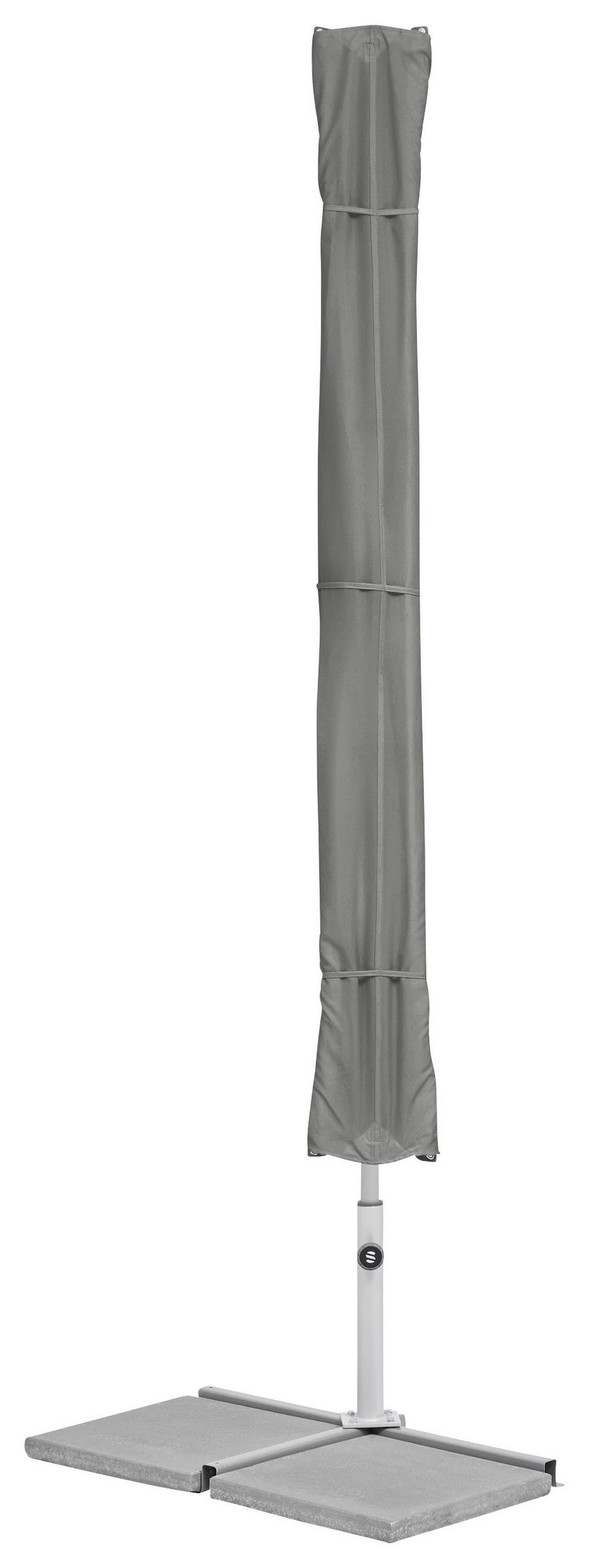 SONNENSCHIRM  195/140 cm  - Platinfarben/Grau, KONVENTIONELL, Metall (195/140cm) - Suncomfort by Glatz