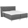 Pat Boxspring, 180/200 cm, gri - argintiu/albastru, Basics, metal/textil (180/200cm) - Welnova