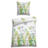 BETTWÄSCHE 2-teilig Seersucker 135/200 cm  - Grün, Design, Textil (135/200cm) - Florella