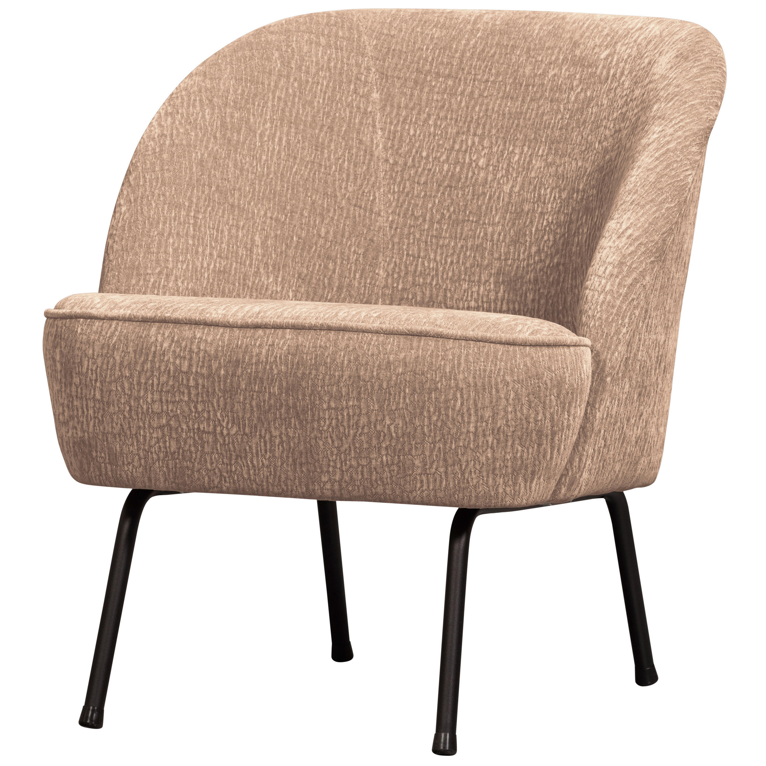 SESSEL in Chenille Sandfarben  - Sandfarben/Schwarz, Design, Textil/Metall (57/69/70cm) - Livetastic