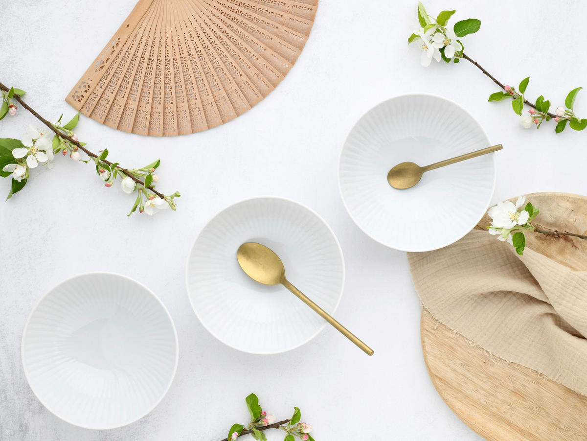 SCHÜSSELSET Valencia 6-teilig  - Weiß, Design, Keramik - Creatable
