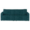 2,5-SITZER in Velours Opal  - Opal/Schwarz, Design, Kunststoff/Textil (240/70/125cm) - Xora