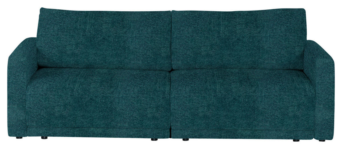 2,5-SITZER in Velours Opal  - Opal/Schwarz, Design, Kunststoff/Textil (240/70/125cm) - Xora