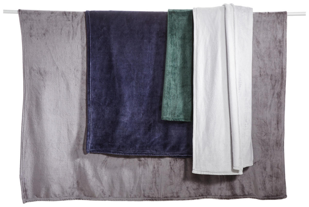 DOMÁCÍ DEKA, polyester, 140/190 cm - barvy stříbra, Konvenční, textil (140/190cm) - Novel