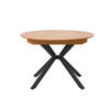 MATBORD ekfärgad rund  utdragbar  - svart/ekfärgad, Modern, metall/trämaterial (120/120/75cm) - Livetastic
