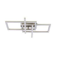 LED-DECKENLEUCHTE 24 W    50/43/7,6 cm  - Sandfarben/Chromfarben, Basics, Kunststoff/Metall (50/43/7,6cm) - Novel