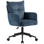 DREHSTUHL Webstoff Blau, Schwarz  - Blau/Schwarz, Design, Kunststoff/Textil (58/84,5-92/64cm) - Carryhome