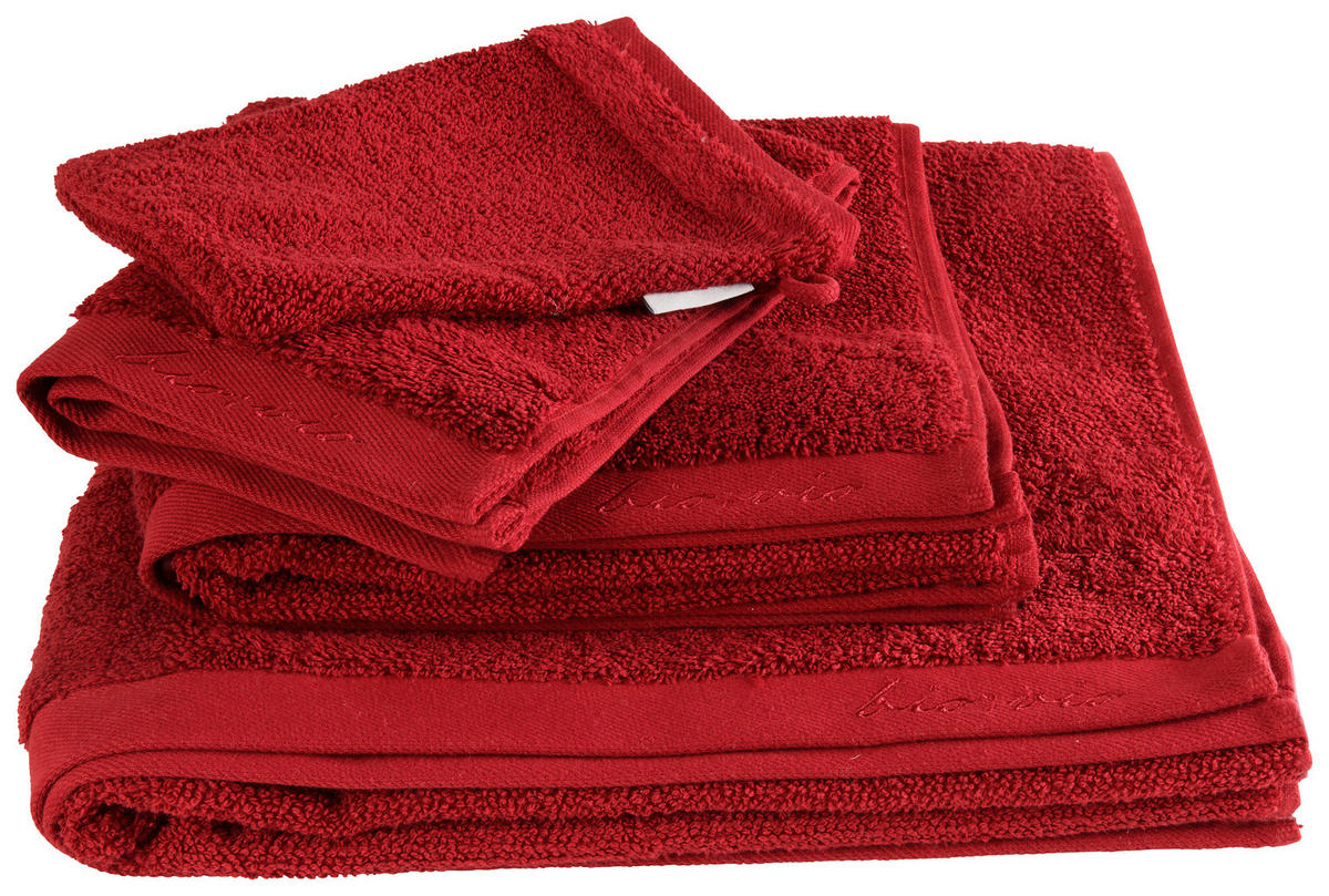 HANDDUK BONITA bordeaux  - bordeaux, Natur, textil (50/100cm) - Bio:Vio